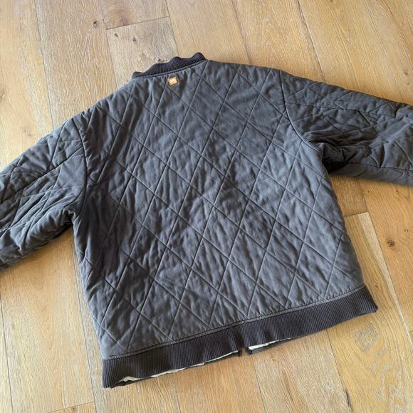 Vintage Ecko Unltd Bomber Jacket Men’s 2XL Brown Rhino Logo Streetwear - Picture 2 of 9